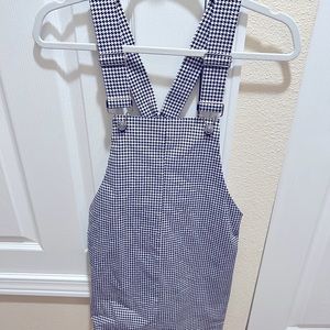 Small Checkered Overall Dress